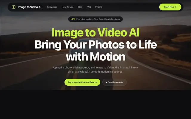 Screenshot of Free Image to Video AI | Turn Photos into Videos Instantly