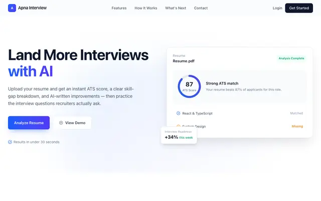 Screenshot of Apna Interview
