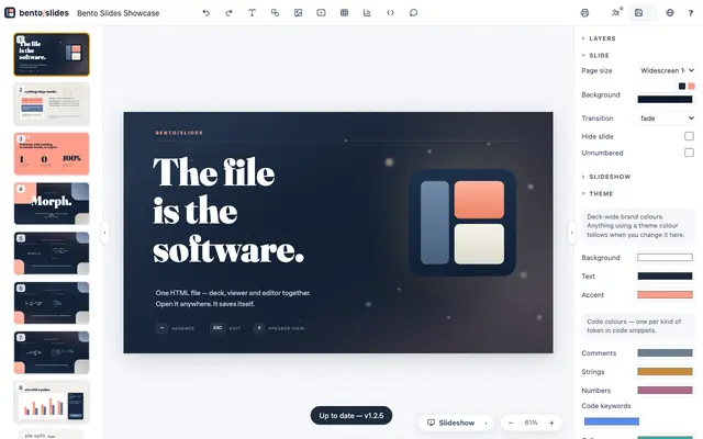 Screenshot of Bento Slides