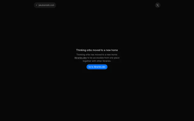 Screenshot of Thinking orbs — Animated thinking orb component