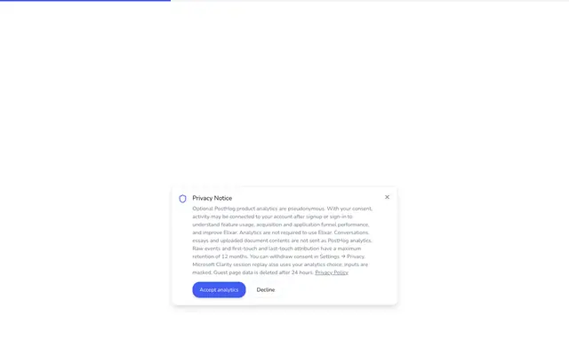 Screenshot of Elixar — AI Mentor for Study Abroad & Scholarships