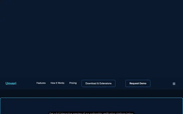 Screenshot of Unveri