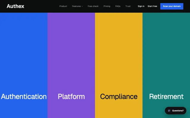 Screenshot of Authex: Autonomous DMARC Enforcement