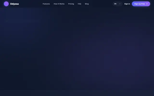 Screenshot of Odyssa — Início