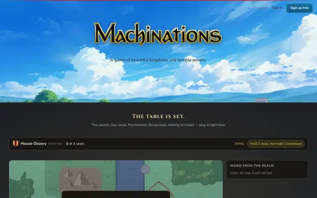 Screenshot of Machinations