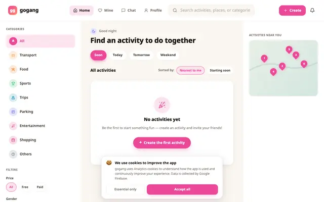 Screenshot of gogang