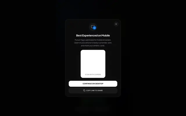 Screenshot of Pursuit Tag — Premium Athletics Story Cards for Strava