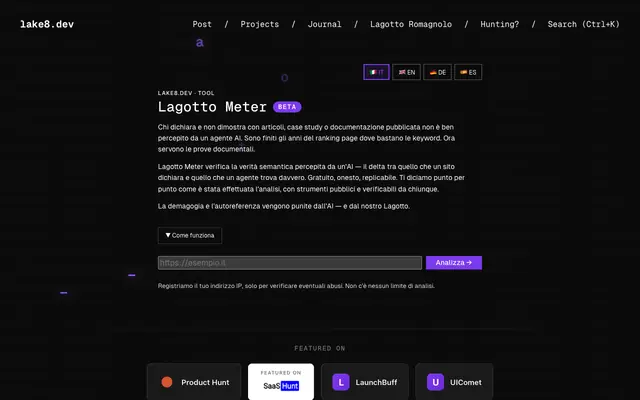 Screenshot of Lagotto Meter — AI Readability Score