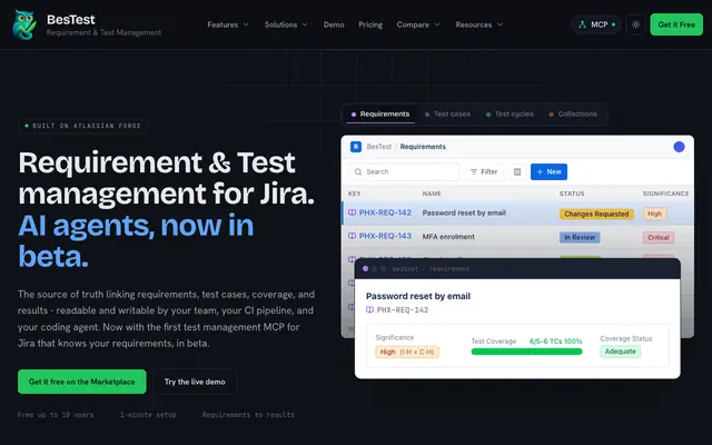 Screenshot of BesTest - Test Management for Jira | Free for Small Teams