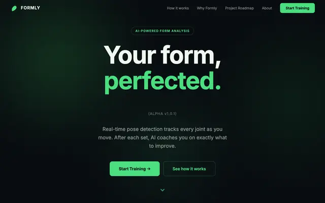 Screenshot of Landing page design