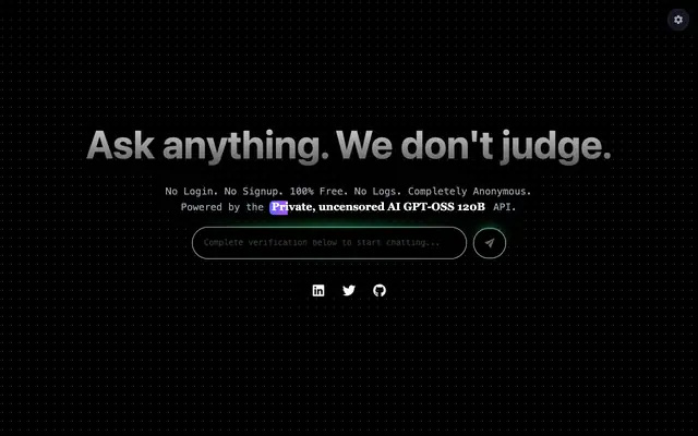 Screenshot of Uncensored AI