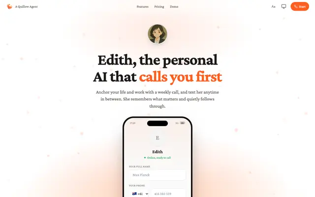 Screenshot of Edith