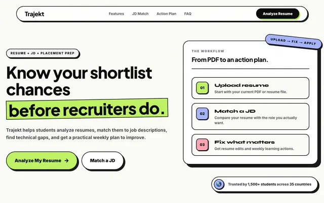 Screenshot of PlaceWise — Know Your Placement Readiness