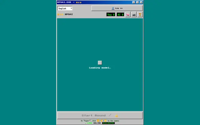 Screenshot of RPSAI — Rock·Paper·Scissors vs AI | rpsai.io