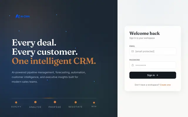 Screenshot of AI CRM — Sales Intelligence Platform