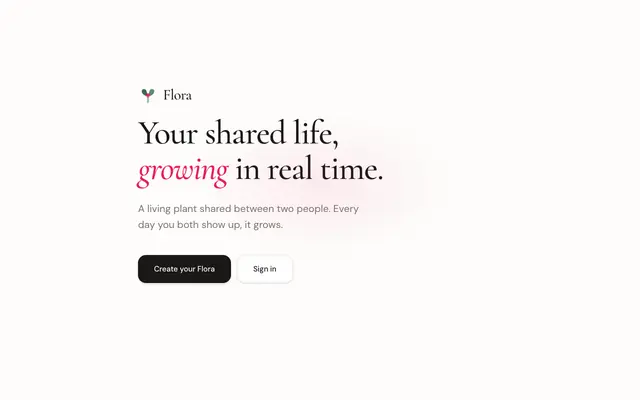 Screenshot of Flora - A living plant for two