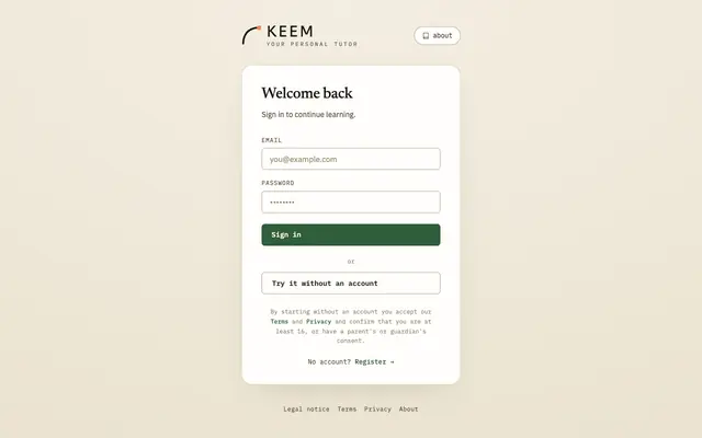 Screenshot of TutorMe