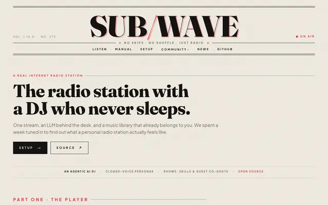 Screenshot of SUB/WAVE