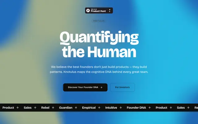Screenshot of Knotulus — Quantifying the Human