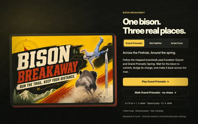 Screenshot of Bison Breakaway — A Yellowstone Chase
