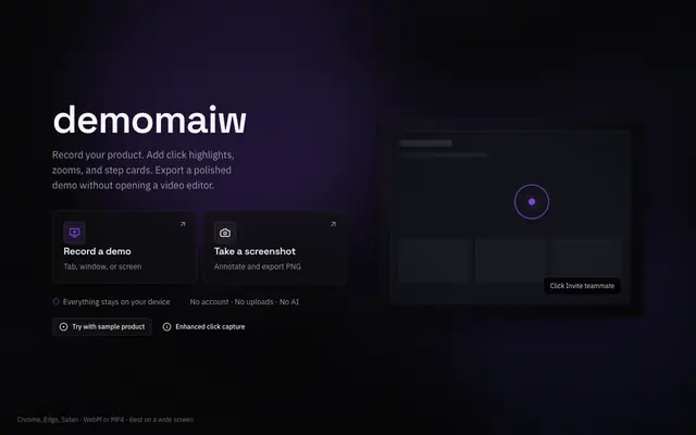 Screenshot of demomaiw