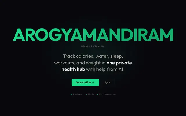 Screenshot of Arogyamandiram - Health and wellness tracker