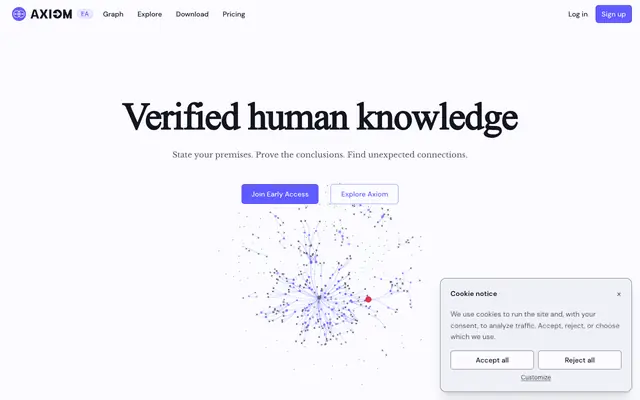 Screenshot of Axiom: The 1st Social Platform for Logically Valid Reasoning