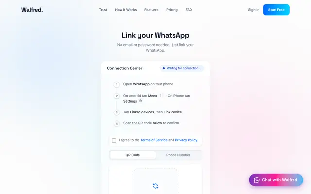 Screenshot of Walfred AI | Your Personal AI Relationship Manager