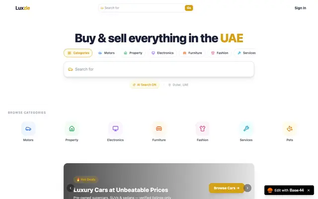 Screenshot of Home | Luxzle