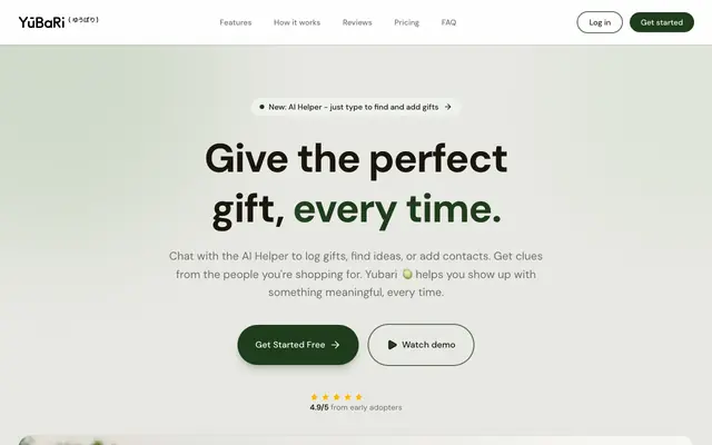 Screenshot of Yubari - Track Your Gifts