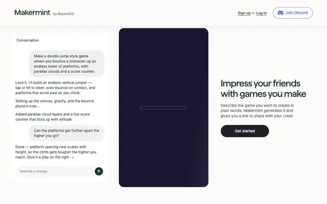 Screenshot of Makermint
