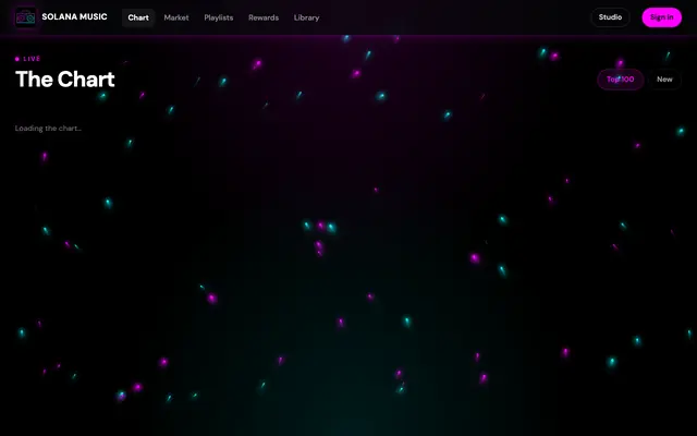 Screenshot of Solana Music — Own the Music You Love