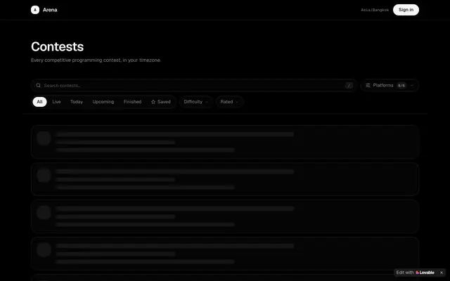 Screenshot of Contest Arena