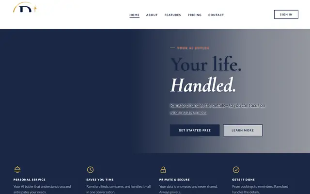 Screenshot of Ramsford — Your Personal AI Butler for Life, Travel & Cruises