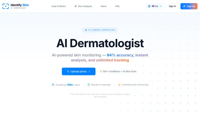 Screenshot of AI Dermatologist: Skin Scanner & Mole Checker - Identify Skin