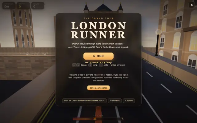 Screenshot of London Runner — The Chase