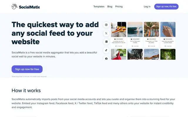 Screenshot of SocialMatix