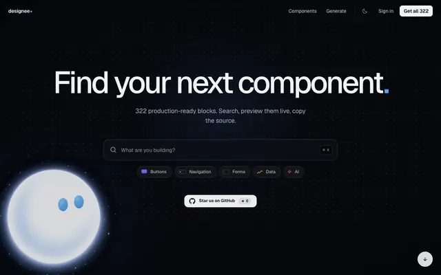 Screenshot of Designee · Find your next component