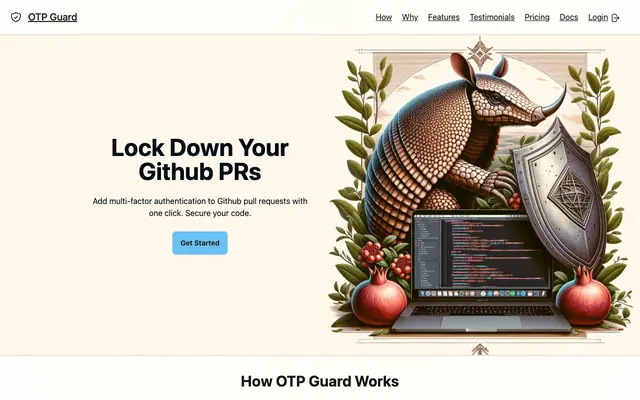 Screenshot of OTP Guard - Secure Your Github Pull Requests