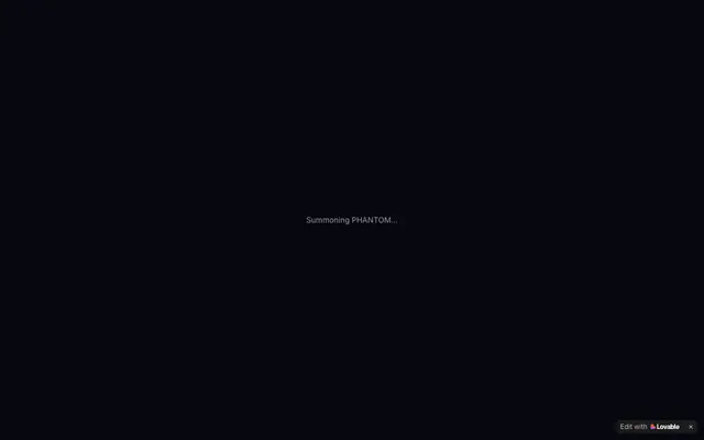 Screenshot of PHANTOM — The AI that thinks ahead