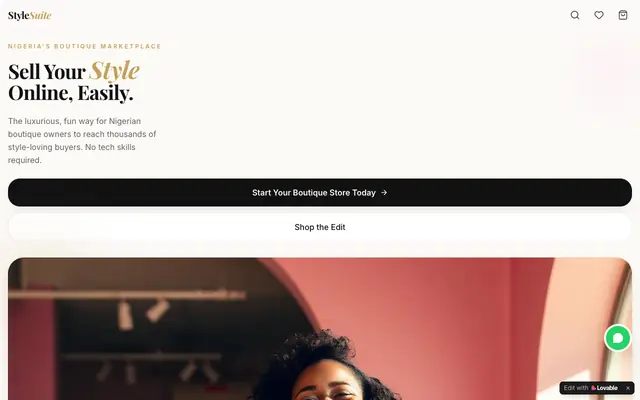Screenshot of StyleSuite — Sell Your Style Online | Nigerian Boutique Marketplace