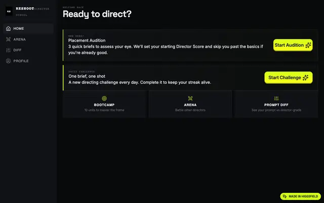 Screenshot of Reshoot — Learn Cinematography by Directing