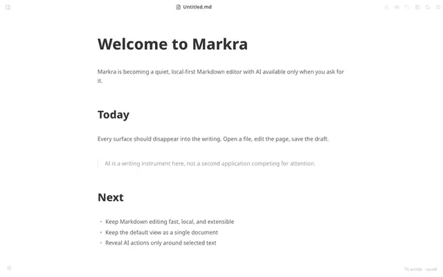 Screenshot of Markra