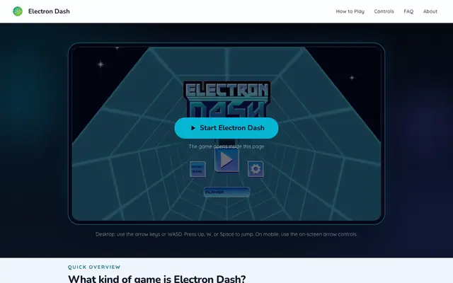 Screenshot of Play Electron Dash Online Free | Electron Dash