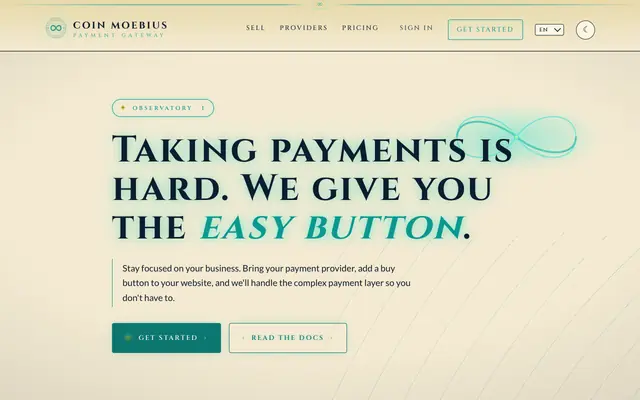 Screenshot of Coin Moebius | a buy button for the page you already have