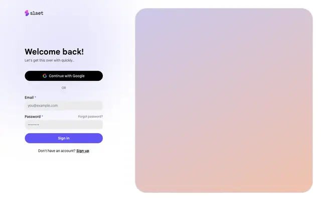 Screenshot of Slaet — Think clearly