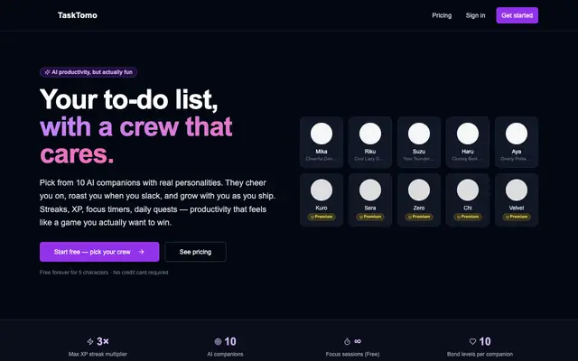 Screenshot of TaskTomo