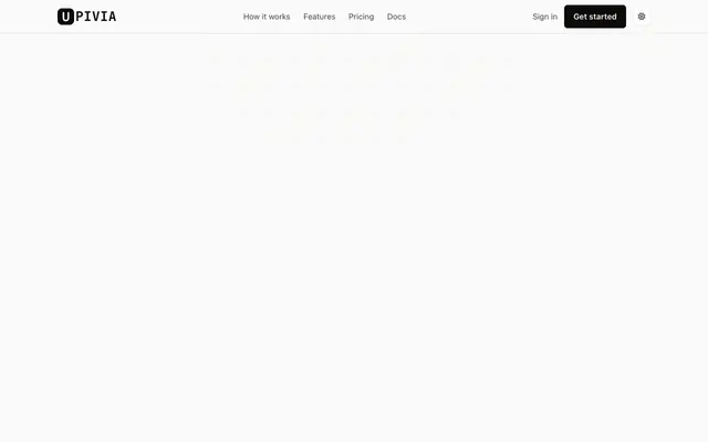 Screenshot of Upivia - A wallet for your AI agents