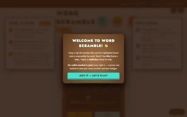 Screenshot of Mid-Century Teak Scramble