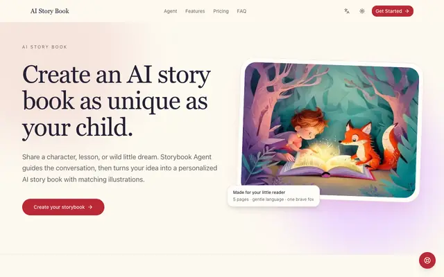 Screenshot of AI Story Book Creator | Personalized Children's Stories